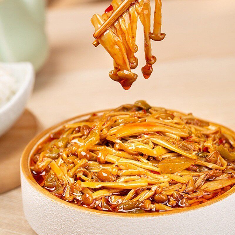 速发下饭菜280g牛肉酱金针菇剁椒酱蕨菜四川咸菜榨菜竹笋下饭菜qg