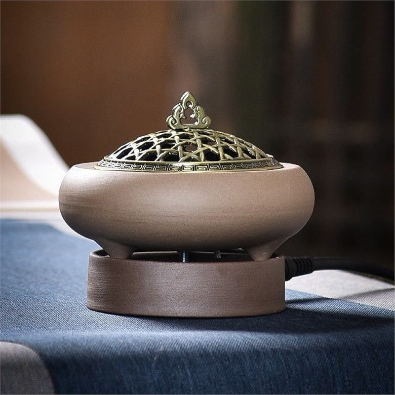 隐器电子香薰炉崖柏粉定时调温安神香炉沉香檀香电熏香电子香炉