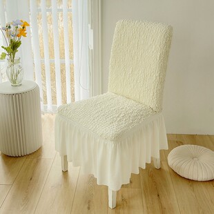 alj6一体椅子套罩泡泡纱裙摆新款全包客厅餐桌椅套卍能通用加厚in