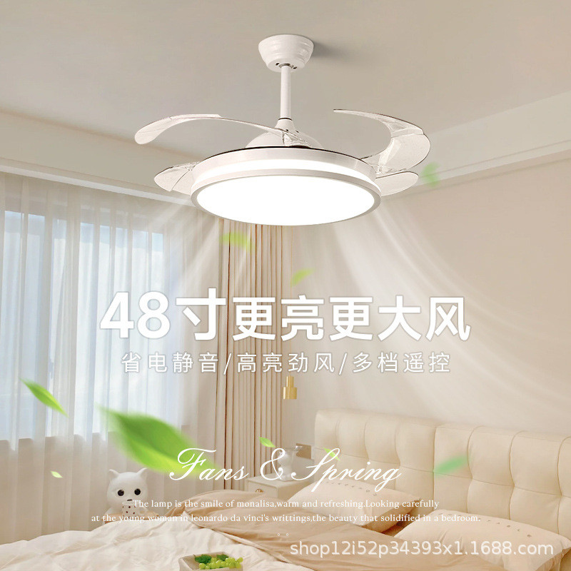 全光谱护眼隐形风扇灯2024新款吊扇灯吸顶家用客厅餐厅卧室电扇吊