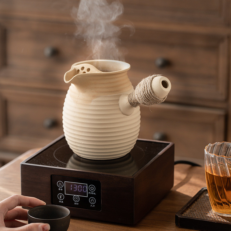 胡桃木电陶炉煮茶器小型家用煮茶炉迷你电磁炉养生壶煮茶专用套装