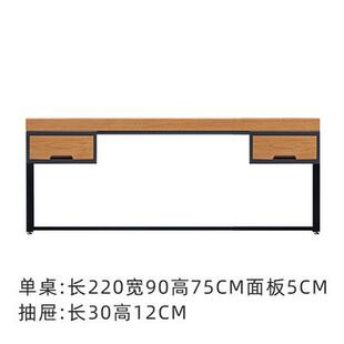美式抽屉实木书桌电脑桌椅组合单人书桌家用创意带简约书桌办公桌