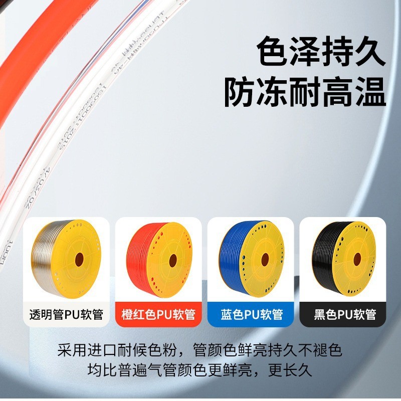 热销供应pu气管透明气动软管8*5空压机耐温12*8高压管软管耐压pu