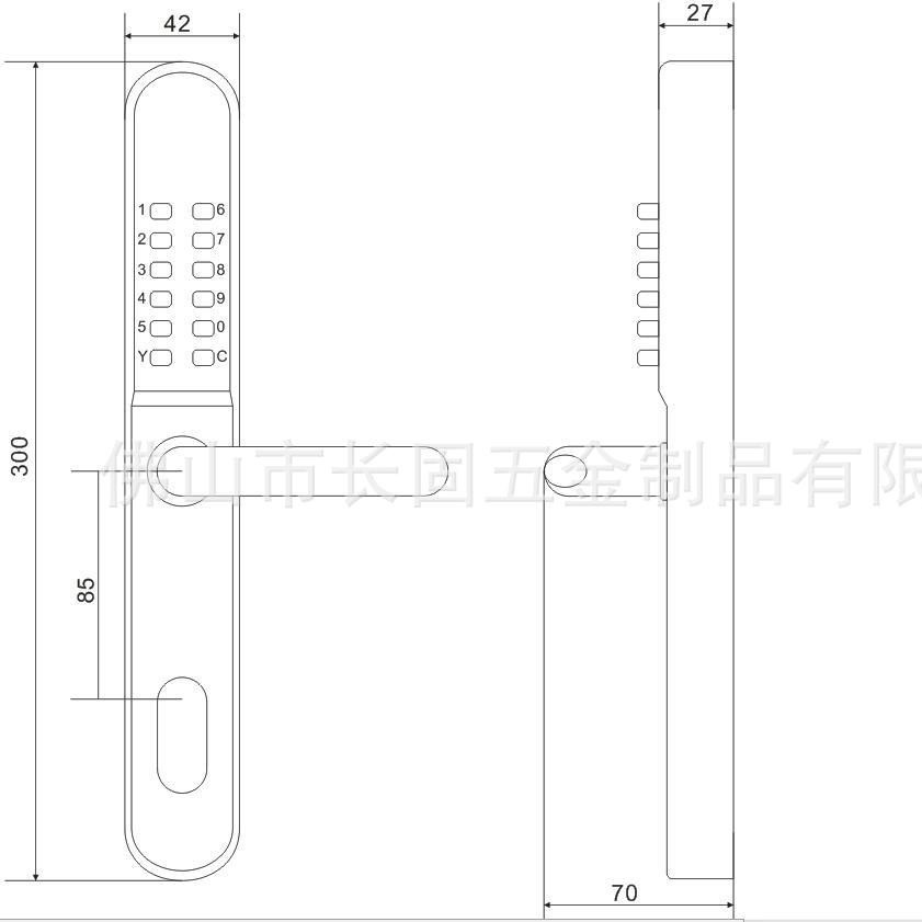供应银色亚黑g800推拉门断桥铝门玻璃有框门平开门窄边机械密码锁