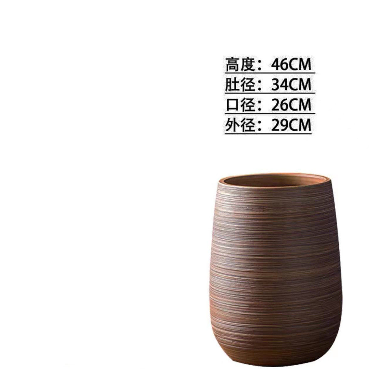 北欧现代简约景德镇落地绿植花盆大口径植物室内装饰陶瓷花瓶摆件