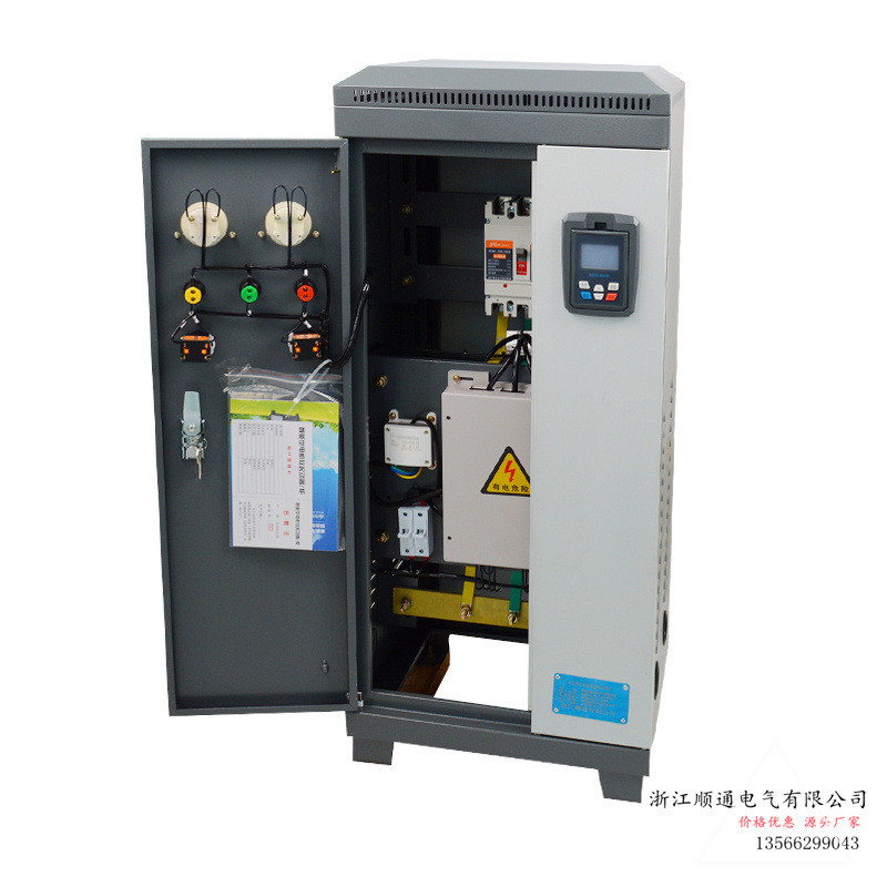 热销式控制柜低压75kw在线智能型软启动柜180kw水泵风机电机软起