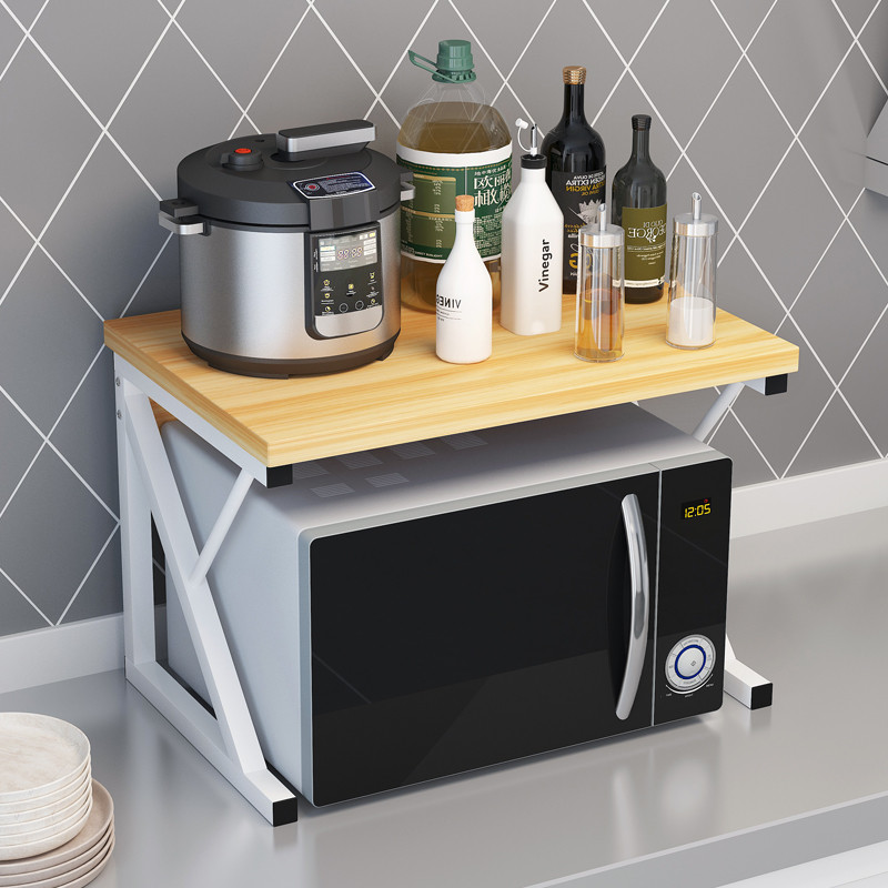 厨房置物架台面调料架多层收纳架烤箱落地桌面微波炉架子置物架