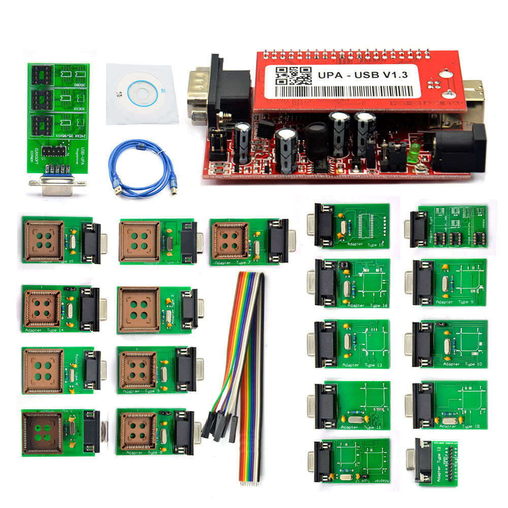 UPAUSBV2014小板全套V1.3汽车ECU编程器带全套适配器
