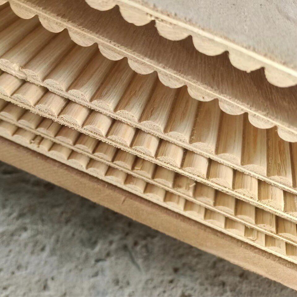 松木雕板木可弯曲波浪板半圆m纹直径12  15 20mm 造型板  浮白蜡