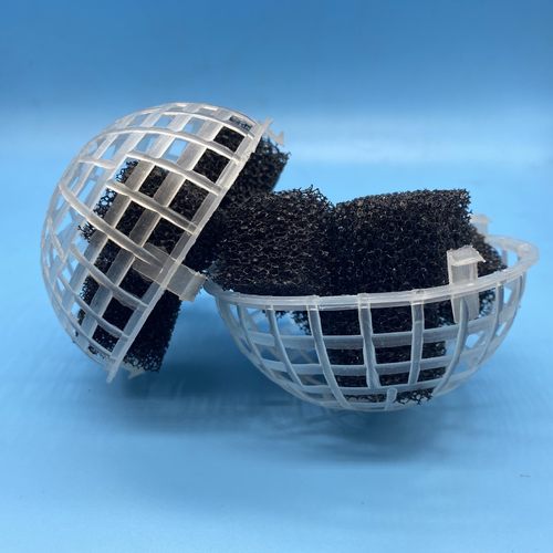 热销厂家批发除臭滤料聚氨酯流离球100mm聚氨酯生物水处理设备速