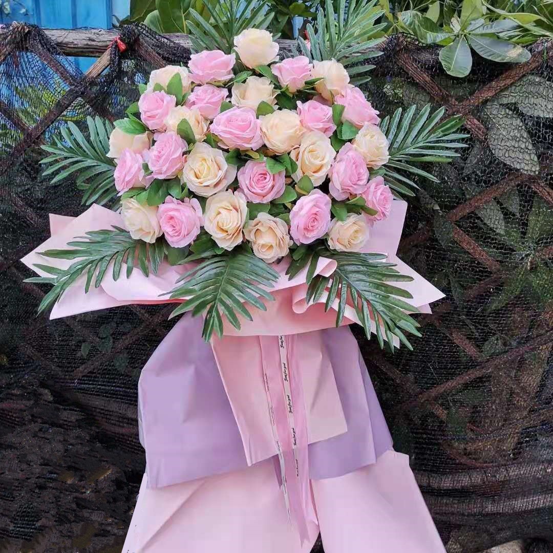 开业花篮仿真假花庆典绢花店铺门口开张节日活动装饰干花婚庆商用