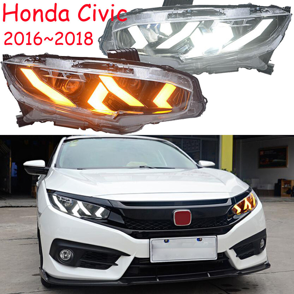 全LED2016~2018思域大灯思域前照灯日行灯Civic h
