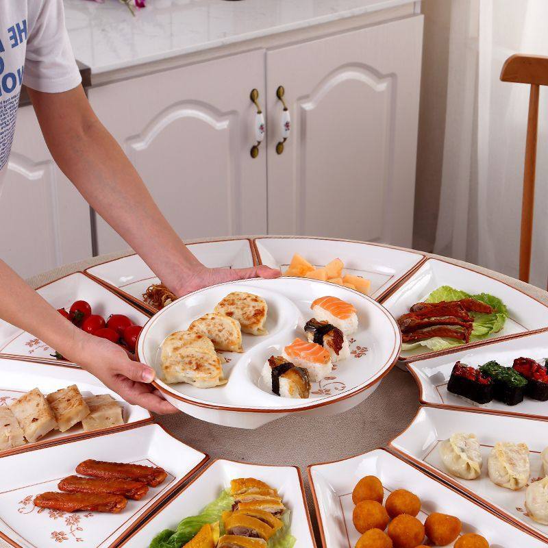 热销碗碟餐具套装批发网红创意拼盘团圆家庭圆桌陶瓷盘子菜盘家用,餐饮具,餐用托盘,淘宝优惠券,粉丝福利购,淘宝优惠卷