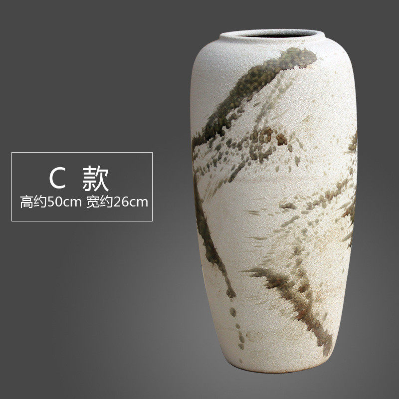 陶瓷落地干花花瓶复古现代简约插花摆件客厅装饰陶罐坛子花盆民宿,鲜花速递/花卉仿真/绿植园艺,花盆,淘宝优惠券,粉丝福利购,淘宝优惠卷