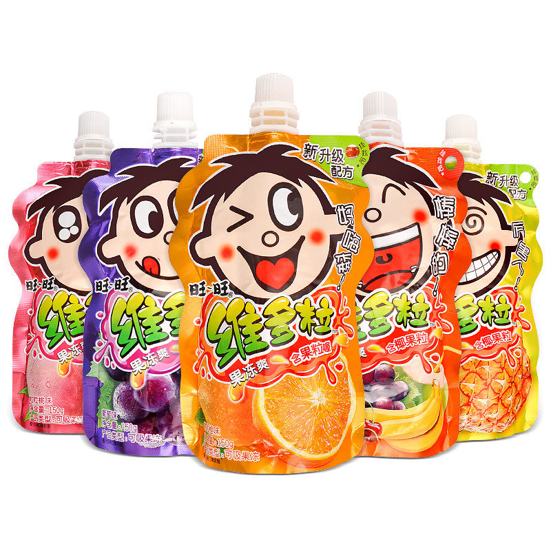 新货吸吸维多粒可旺旺果冻爽混合水果味果汁果冻饮料儿童节分享小