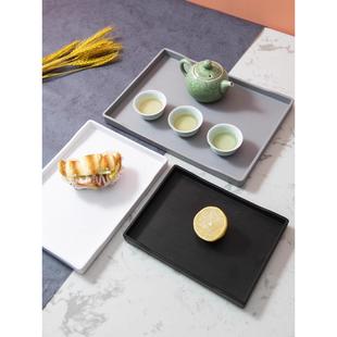 托盘长方形商用塑料茶盘美容院专用产品酒店茶水收纳盘杯盘家用小