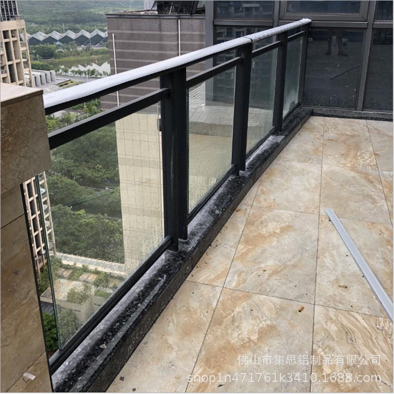 玻璃护栏铝合金玻璃栏杆铝合金焊接护栏焊接护栏厂家直销