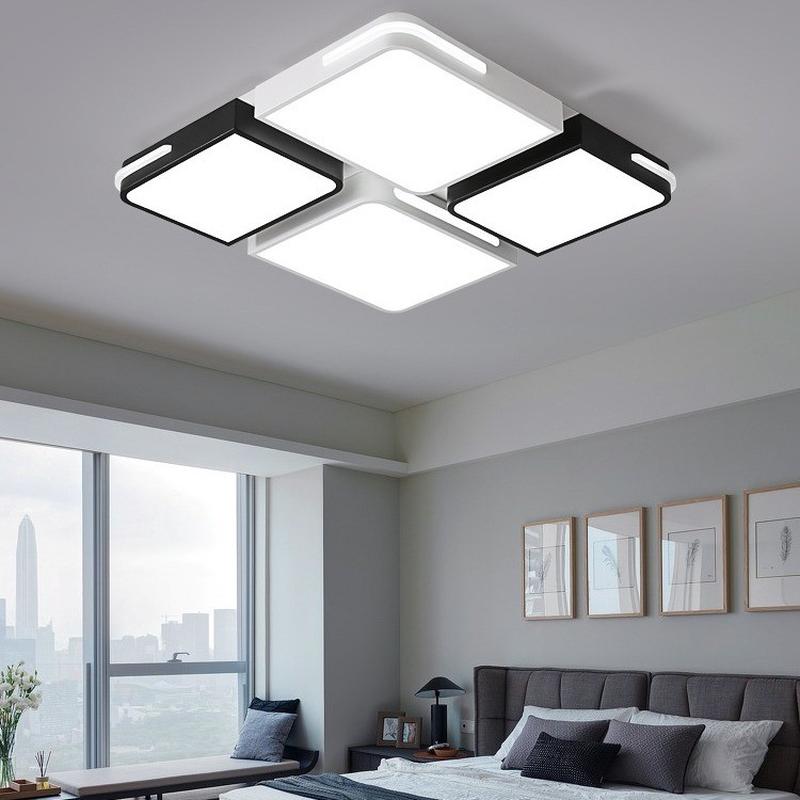 简约现代led吸顶灯长方形书房家用客厅灯创意个性卧室大气间灯具