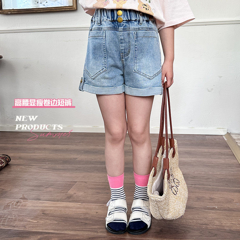 橙子牛仔2024夏季新款外穿儿童夏装休闲洋气薄款,童装/婴儿装/亲子装,儿童牛仔裤,淘宝优惠券,粉丝福利购,淘宝优惠卷