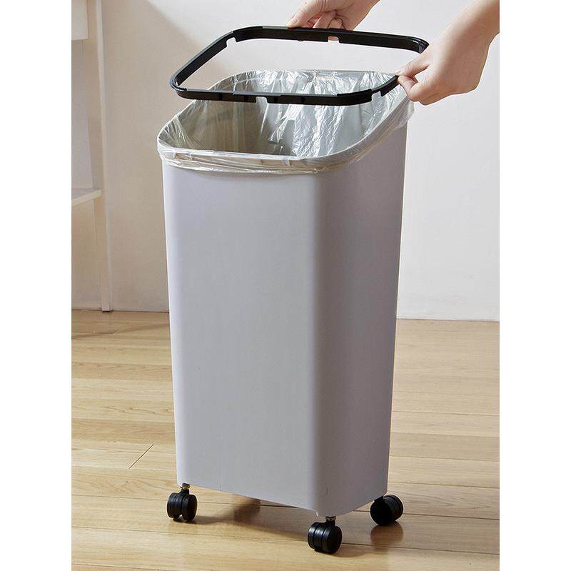 6b76家用按压式大号分类垃圾桶轮子带卫生间垃圾纸篓厕所带盖拉