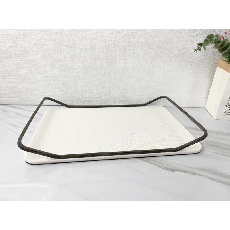 现代简约托盘金属客厅茶几餐厅软装饰品桌面收纳盘轻奢艺术摆件