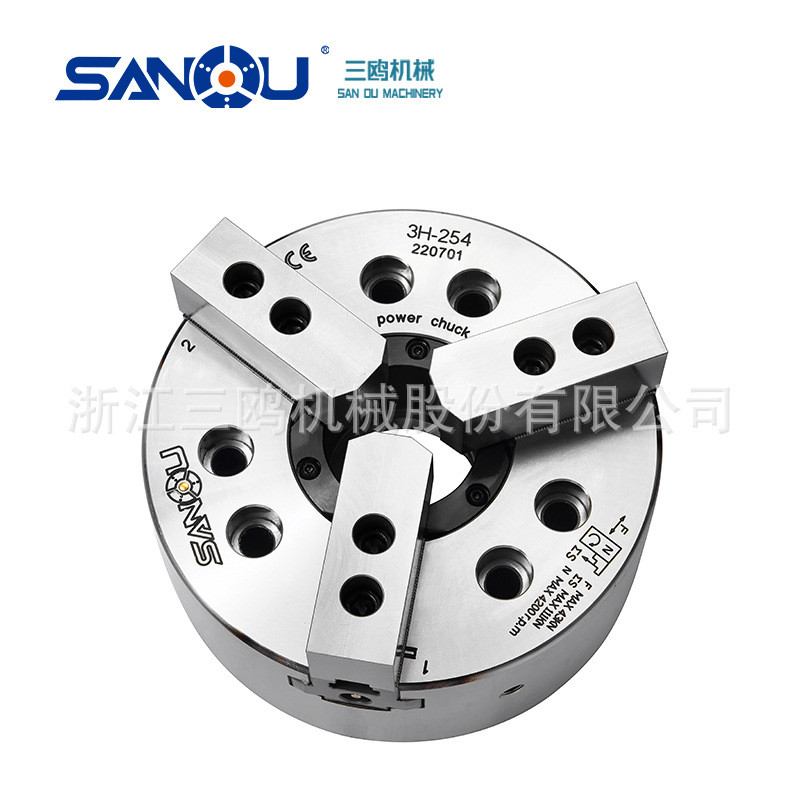 热销三鸥牌级sanoumicroμ8寸中空超精动力卡盘