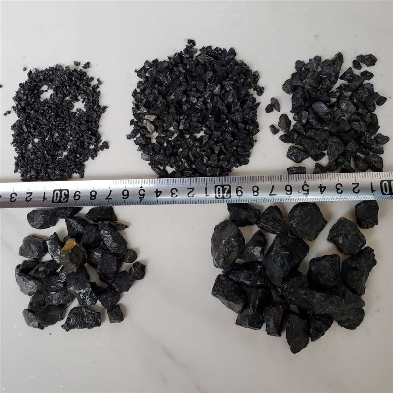 厂家批发黑色砾石日式枯山水园林造景用黑色碎石水洗胶粘石