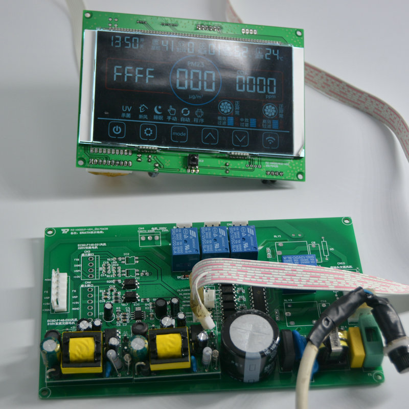 热销空气净化器新风系统pcba板电路板家用电器控制板抄板方案设计
