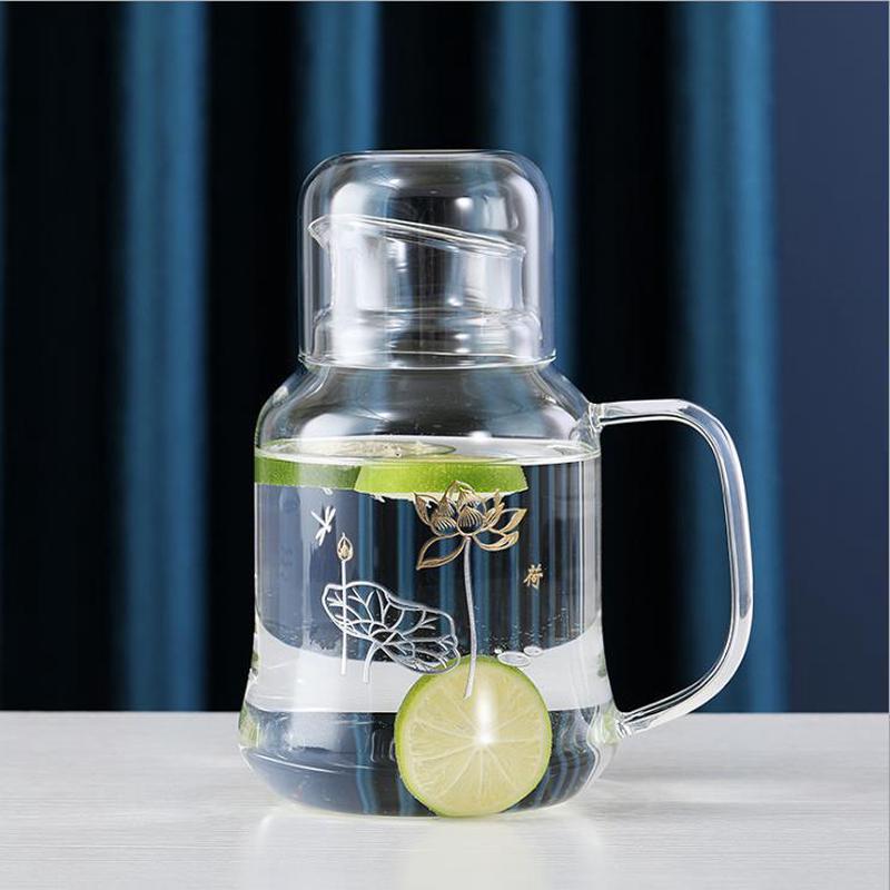 【1200ml玻璃水壶】开水防爆大容量果汁茶壶扎壶耐高温家用凉水壶