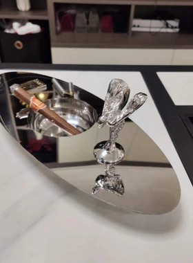 小金人劳斯雪茄烟灰缸茄缸金色银色复古摆件酒吧会所装饰摆件专用