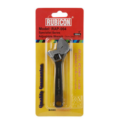 热销罗宾汉(RUBICON)RAP-004铬钒钢带刻度活动扳手4英寸开口100mm