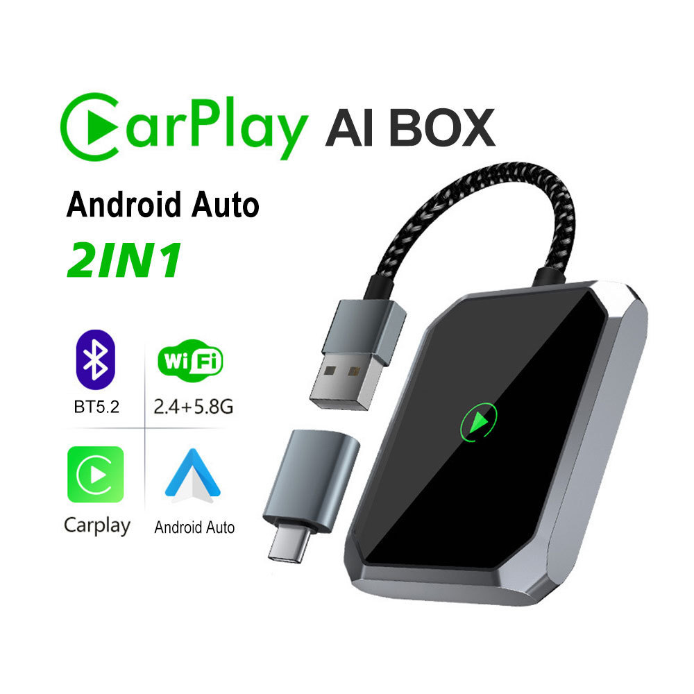 K508有线转无线2IN1Carplay&AndroidAuto车载carplay互联盒