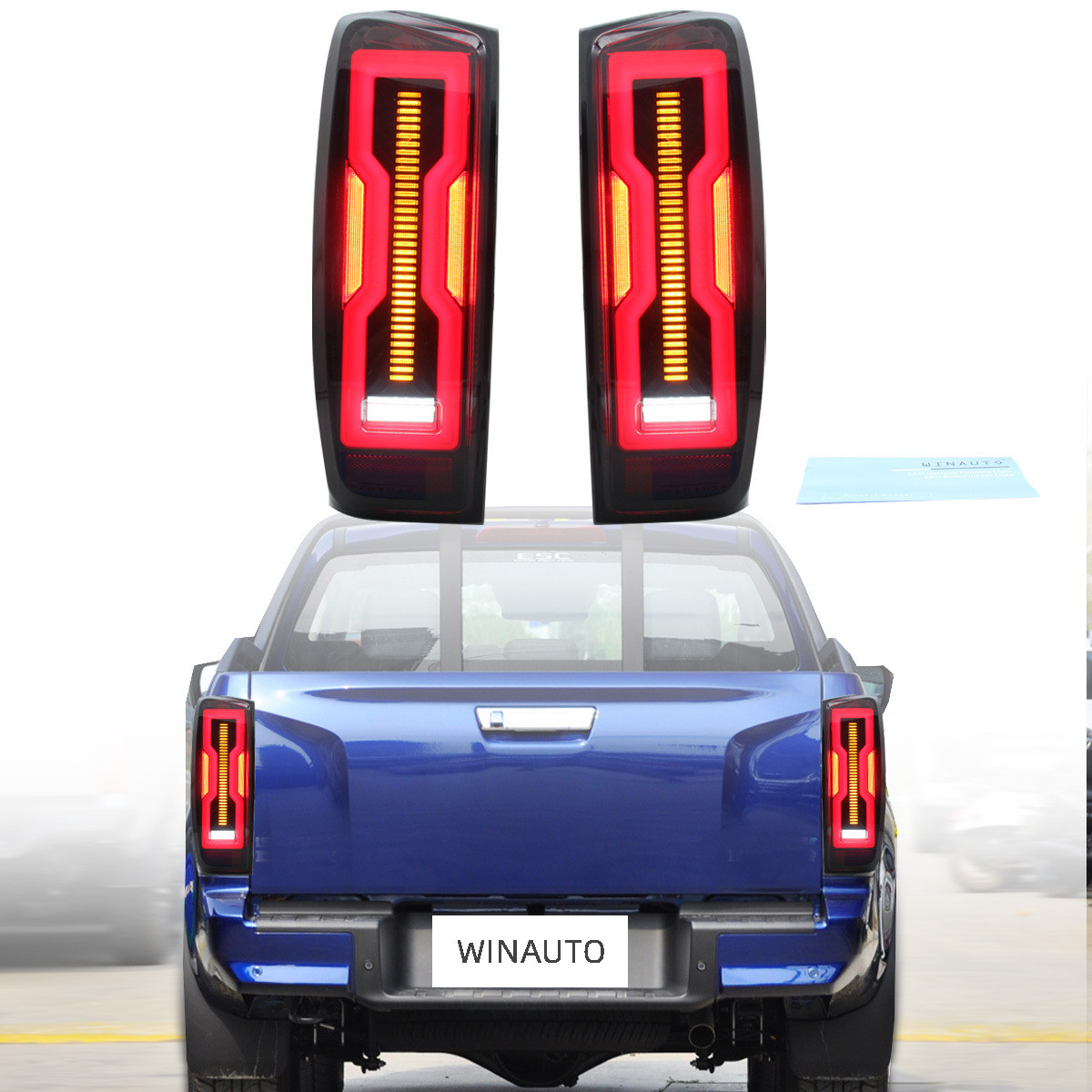 适用于IZ五十铃 D-MAX 2021 2022 尾灯总成熏黑改装LED尾灯直