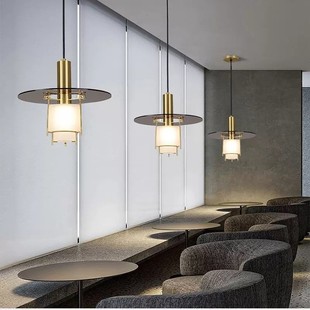 简约现代火锅店餐饮店创意床头飞碟小吊灯咖啡厅店铺吧台单头吊灯