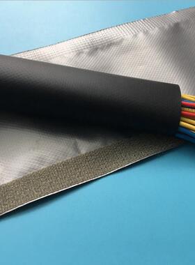 热销wpc魔术贴结束带灰色+黑色环保阻燃带双面线缆保护带黑灰套管