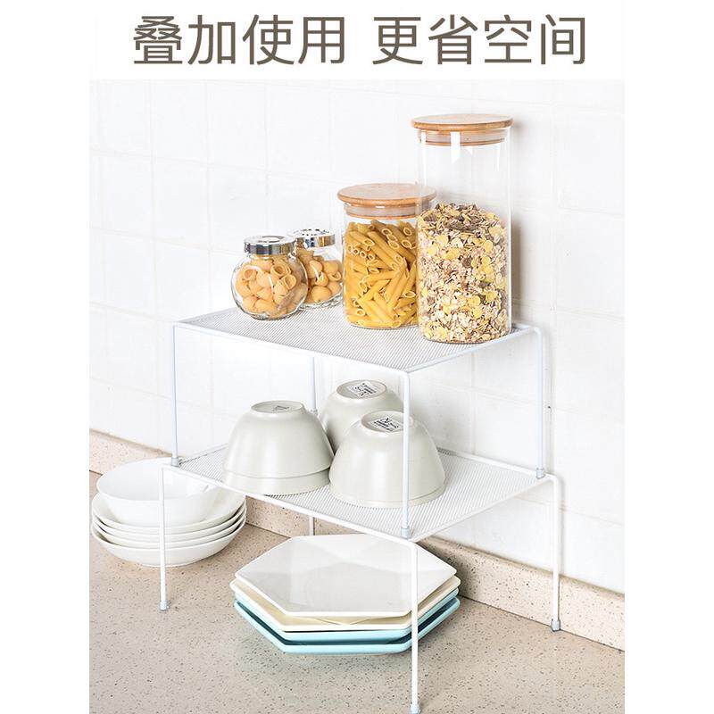 0wyv柜子置物架厨房碗柜伸缩杯子锅具碗碟收纳架橱柜分层板内隔储