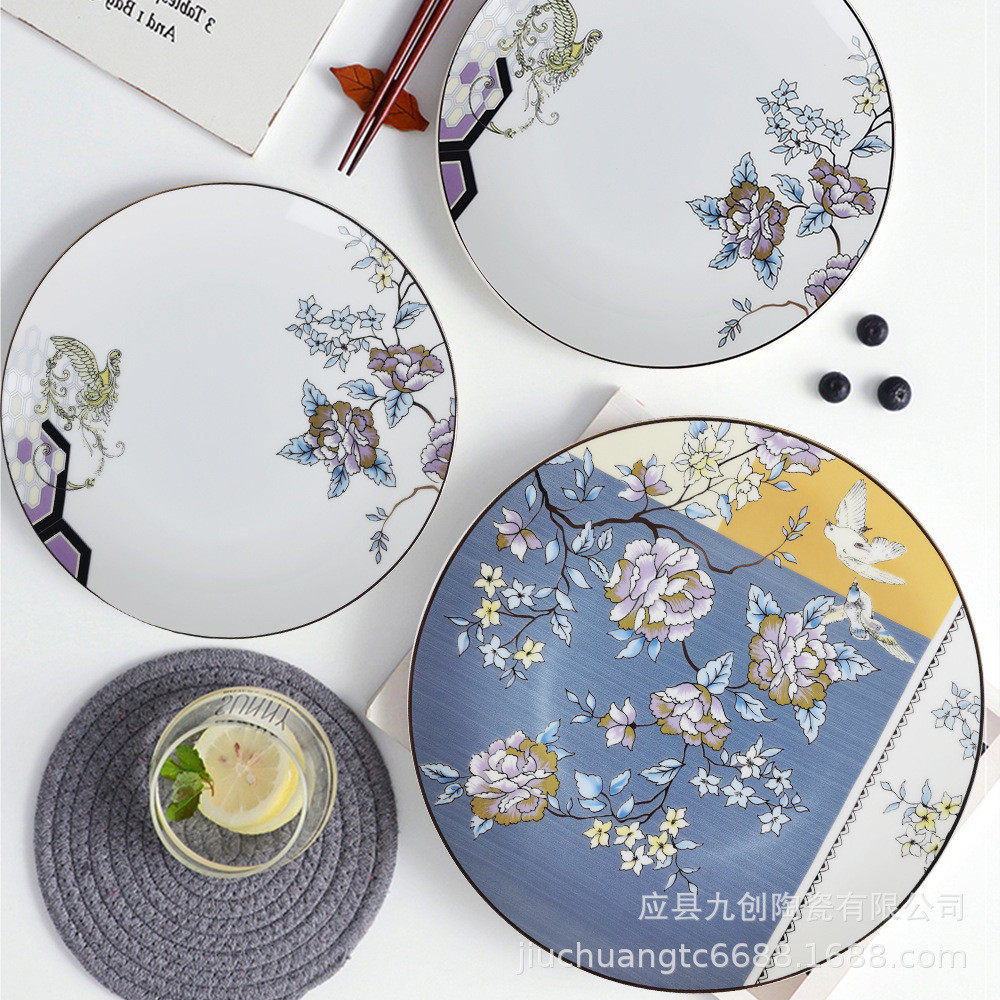 热销碗碟62头套装家用一套组合中式饭碗家庭碗盘应县陶瓷骨瓷餐具,餐饮具,餐用托盘,淘宝优惠券,粉丝福利购,淘宝优惠卷