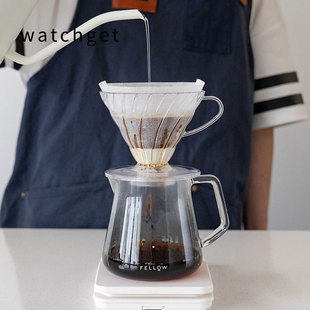 watchget不织布滤纸 2人份 手冲比赛用锥形喝出咖啡油脂感