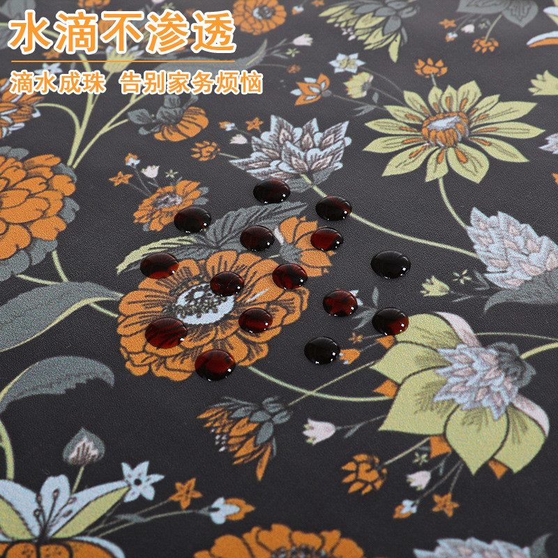 热销长方形环保无味免洗桌布烤火桌罩桌布防水防油简约纯色餐桌茶