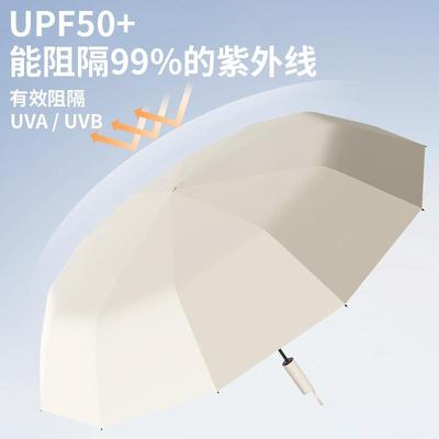 高颜值60骨大号全自动雨伞女高级感晴雨两用雨伞折叠抗风男遮阳伞