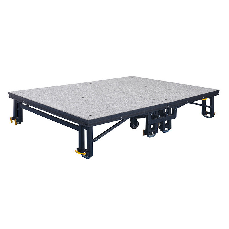 酒店舞台架子活动移动折叠婚庆舞台学校带可移动折叠幼儿园轮t台