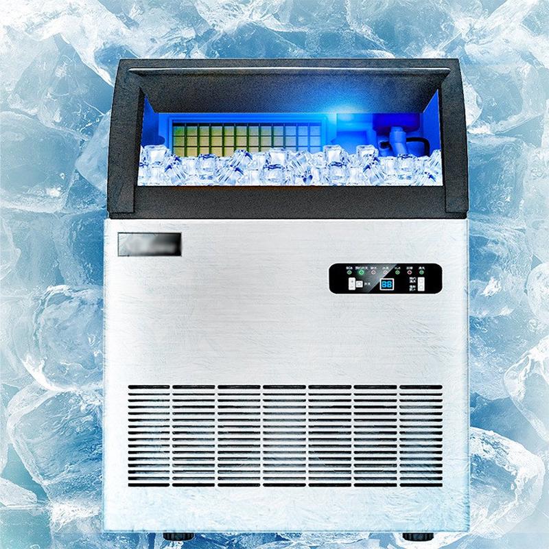 奶茶店设备雪村制冰机商用大小型制冰机酒吧全自动月牙方块制作机图片