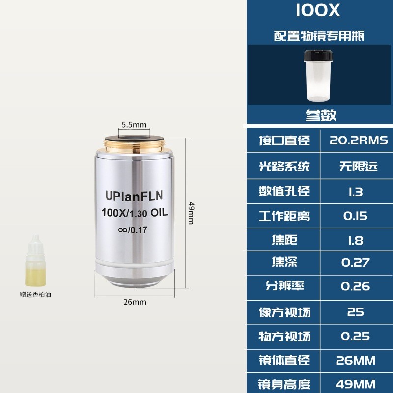 全能半复平场消色差荧光物镜 FLN 适用奥林巴斯物镜