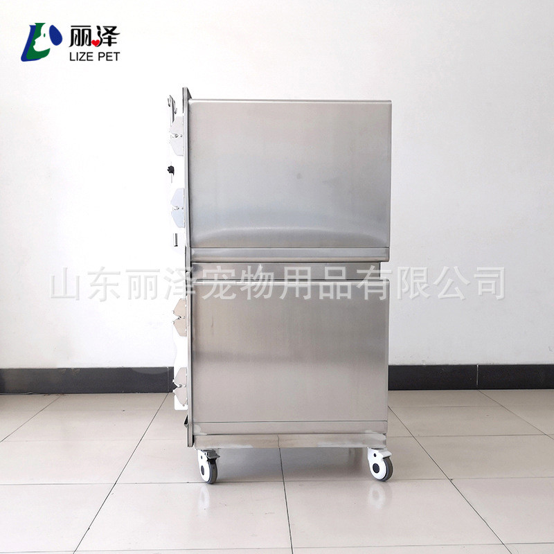 热销丽泽小型宠物寄养笼双层笼位可清洁304不锈钢子母笼易分隔无