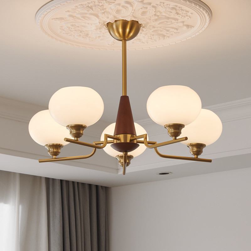 热销客厅吊灯法式中古风2024新款复古美式高级感设计师款护眼卧室