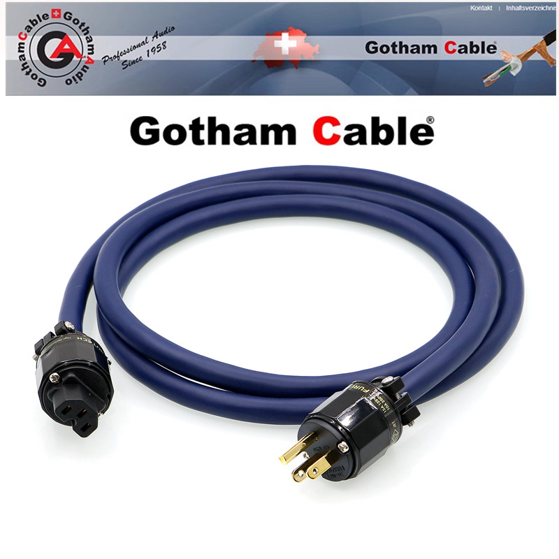瑞士高芬Gotham发烧音响电源线5.5方美标/港式英标胆机功放连接线
