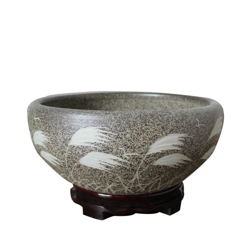 景德镇陶瓷器金鱼缸创意乌龟缸粗体鱼缸碗莲荷花盆养雕刻水仙水培