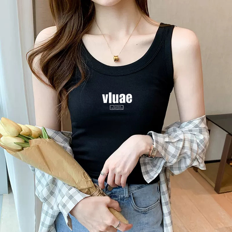 轻奢高货2025新款纯棉吊带背心女内搭夏季打底外穿运动无袖别致绝