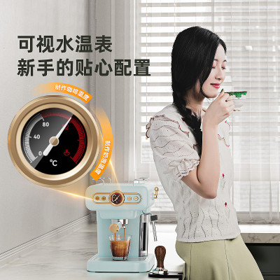 柏翠PE3322 复古意式咖啡机家用小型全半自动浓缩商用蒸汽打奶泡