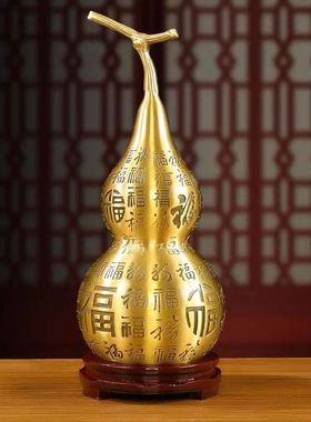 厂家百黄铜制作批发福葫芦铜葫芦祥云百福葫芦现货供应